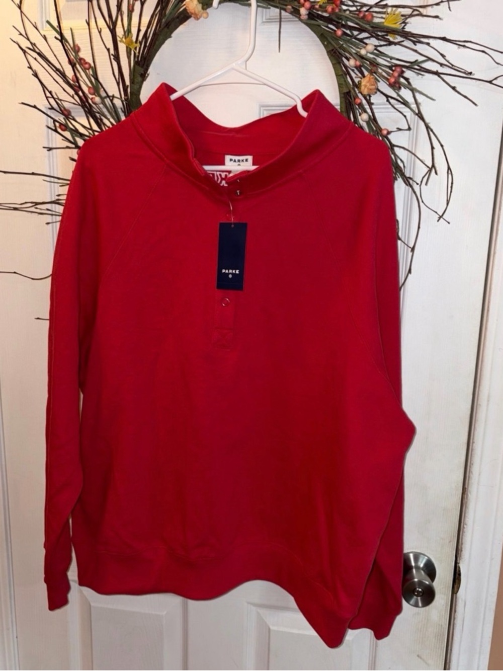 Parke x target Red Quarter-Snap Pullover size L/XL